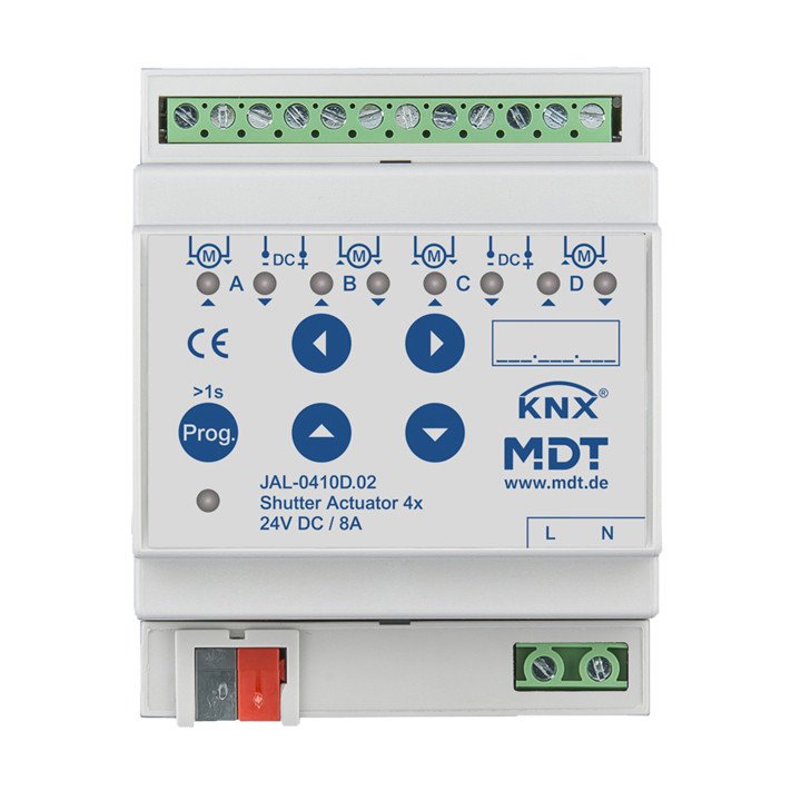 MDT JAL-0410D.02 KNX Jalousieaktor 24 V DC | 4-fach | AVS Domotec