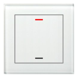 MDT BE-GTL10W.01 KNX-Glastaster II Light | 1-fach, neutral | glas weiß