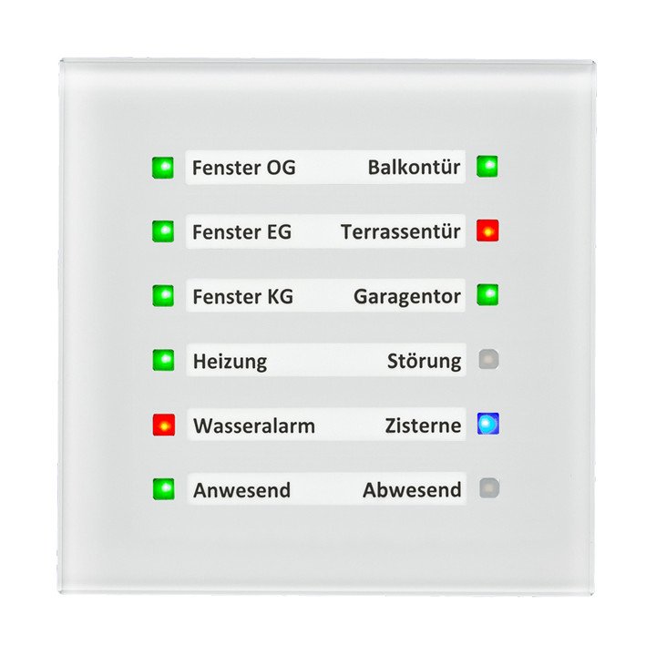 MDT SCN-GLED1W.01 Glas-LED-Anzeige | glas weiß | AVS Domotec
