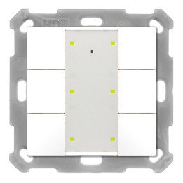 MDT BE-TA55P6.G2 KNX-Tastsensor Plus UP v2 | 6-fach | reinweiß glänzen