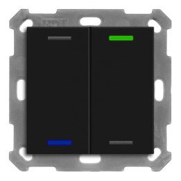 MDT BE-TAL550206.01 KNX-Tastsensor Light 55 | 2-fach, neutral | schwar