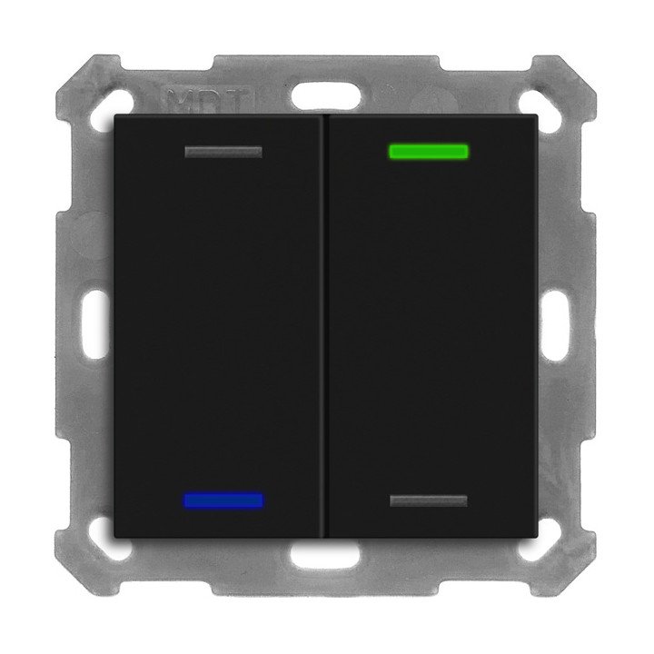 MDT BE-TAL550206.01 KNX-Tastsensor Light 55 | 2-fach, neutral | schwar