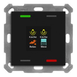 MDT BE-TAS550406.01 KNX-Tastsensor Smart 55 | Standard | schwarz matt 