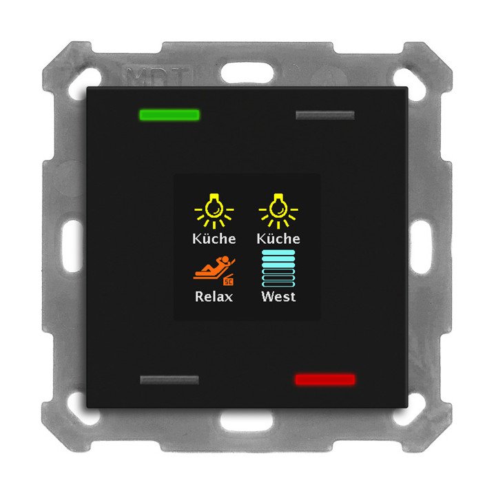 MDT BE-TAS550406.01 KNX-Tastsensor Smart 55 | Standard | schwarz matt 