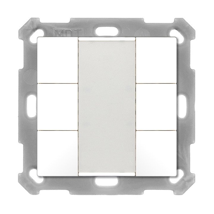 MDT BE-TA5506.02 KNX-Tastsensor 55 v2 | 6-fach | reinweiß matt | AVS D