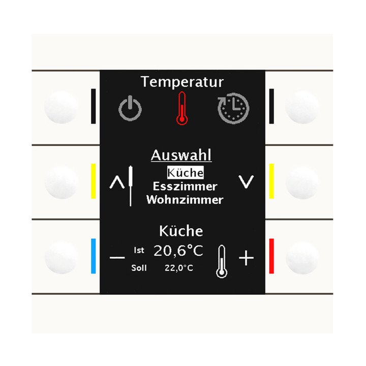 MDT BE-BZS86.01 KNX-Bedienzentrale Smart 86 | reinweiß glänzend | AVS 