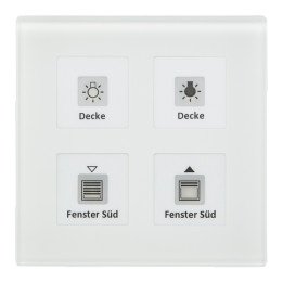 MDT BE-GT04W.01 KNX-Glastaster Plus | 4-fach | glas weiß | AVS Domotec