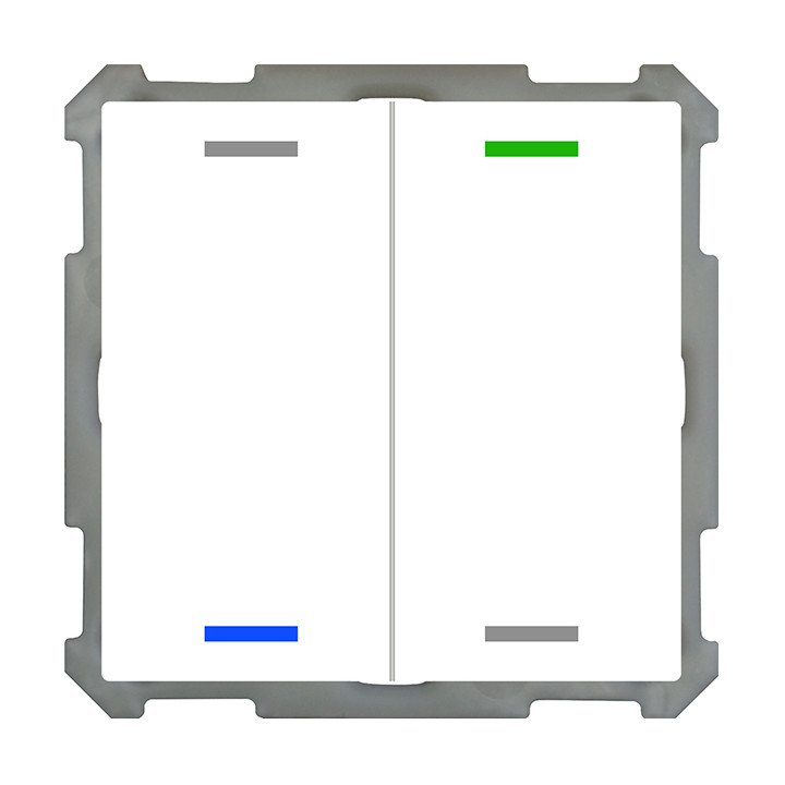 MDT BE-TAL6302.01 KNX-Tastsensor Light 63 | 2-fach, neutral | AVS Domo