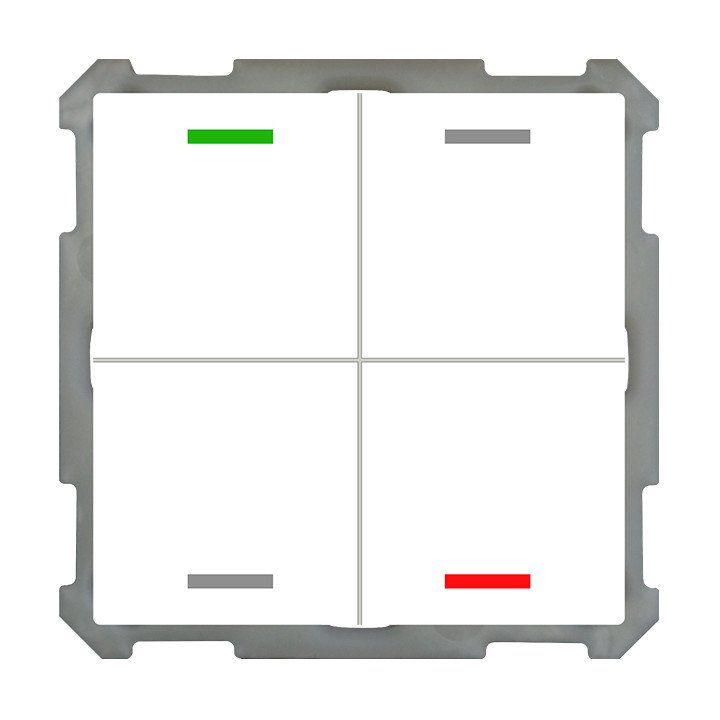 MDT BE-TAL6304.01 KNX-Tastsensor Light 63 | 4-fach, neutral | AVS Domo