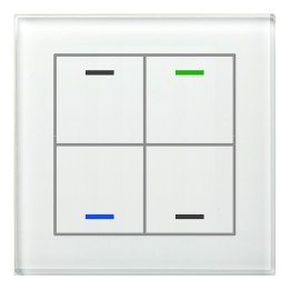 MDT BE-GTL4TW.01 KNX-Glastaster II Light m. Temperatursensor | 4-fach,