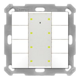 MDT BE-TA55T8.02 KNX-Tastsensor Plus m. Temp. UP v2 | 8-fach | reinwei