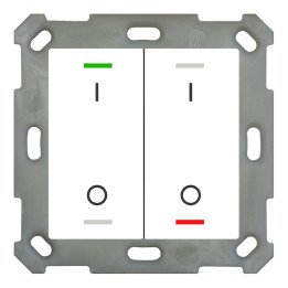 MDT BE-TAL5502.B1 KNX-Tastsensor Light 55 | 2-fach, IO-Symbol | reinwe