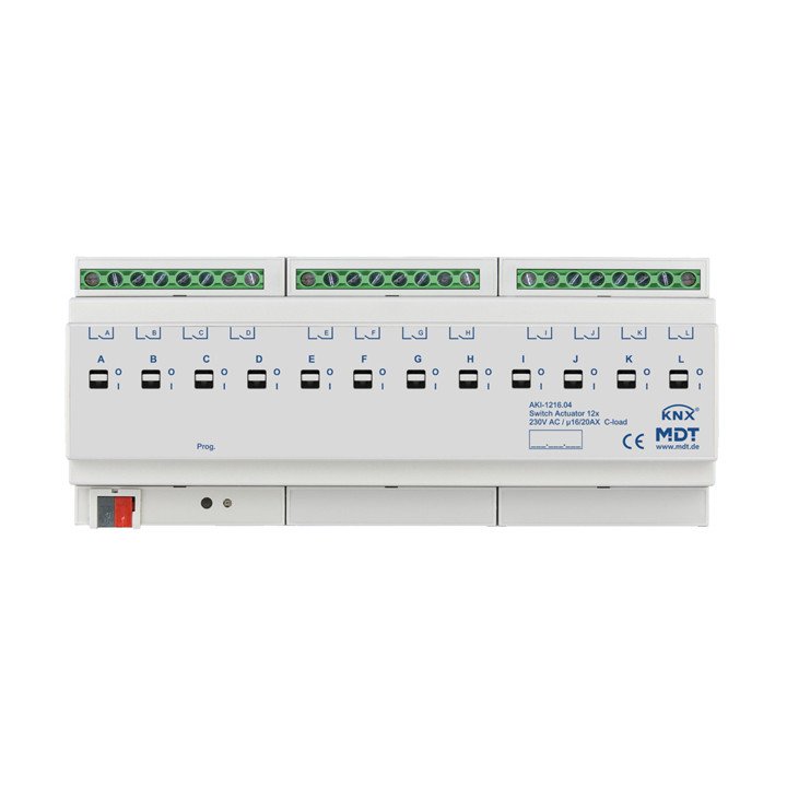 MDT AKI-1216.04 KNX-Schaltaktor Industrie | 12-fach | AVS Domotec