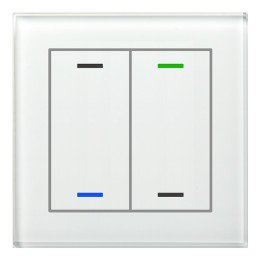 MDT BE-GTL2TW.01 KNX-Glastaster II Light m. Temperatursensor | 2-fach,