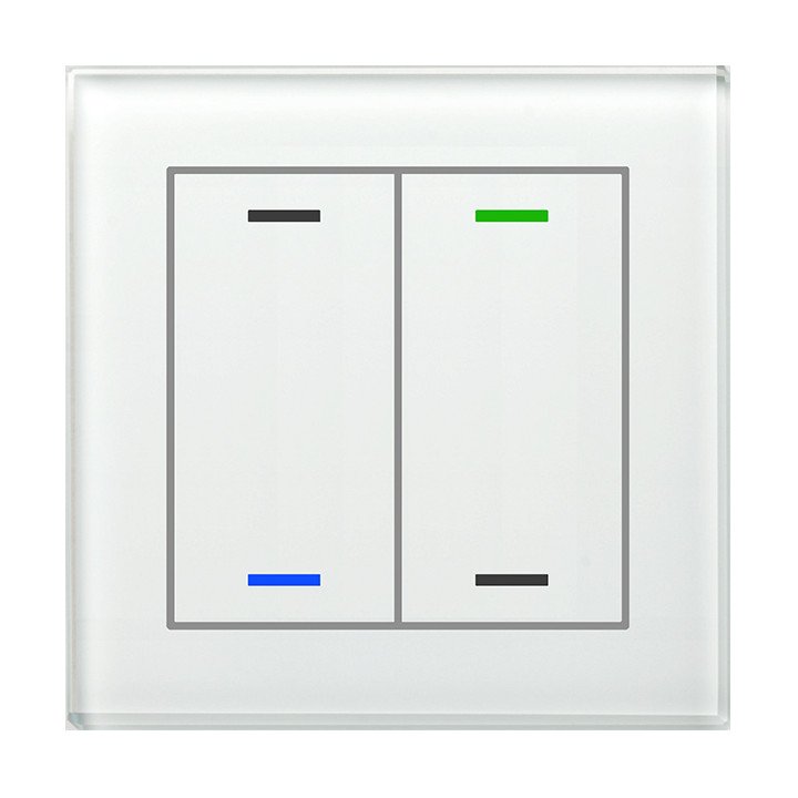 MDT BE-GTL2TW.01 KNX-Glastaster II Light m. Temperatursensor | 2-fach,