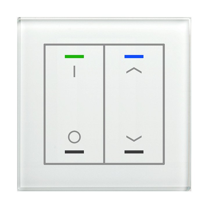 MDT BE-GTL2TW.D1 KNX-Glastaster II Light m. Temperatursensor | 2-fach,
