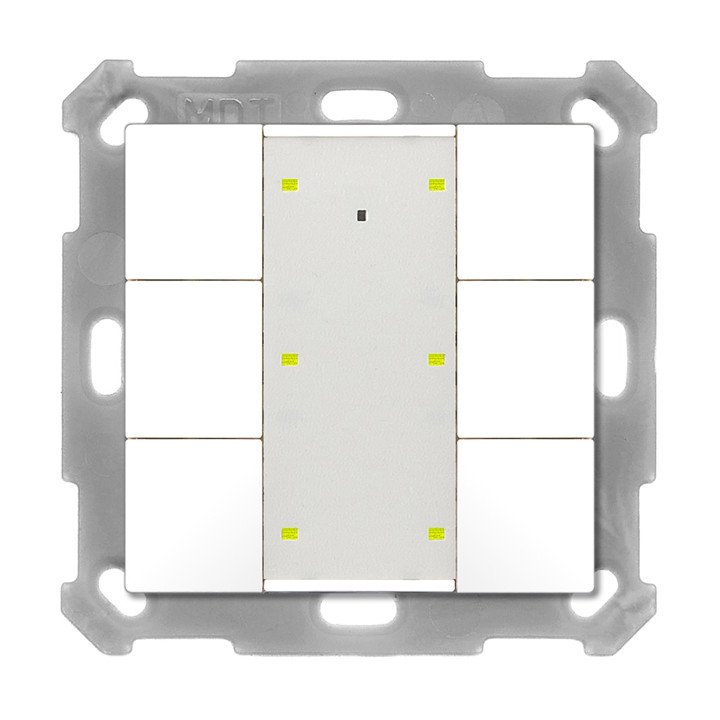 MDT BE-TA55P6.02 KNX-Tastsensor Plus UP v2 | 6-fach | reinweiß matt | 