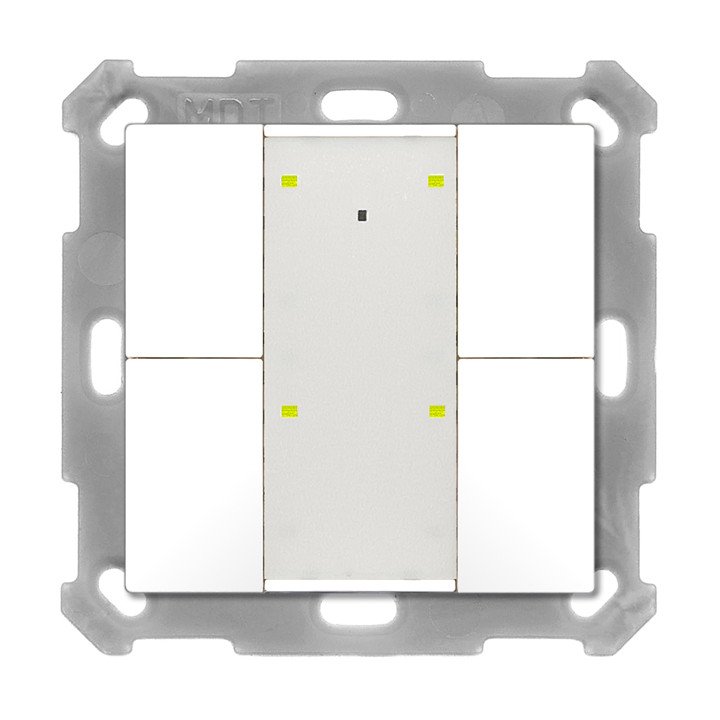 MDT BE-TA55T4.02 KNX-Tastsensor Plus m. Temp. UP v2 | 4-fach | reinwei