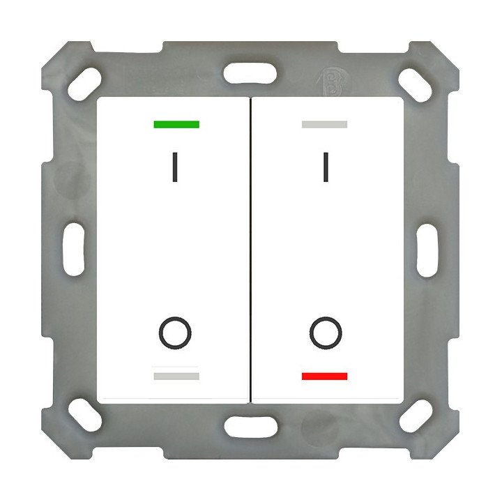MDT BE-TAL55T2.B1 KNX-Tastsensor Light 55 m. Temperaturs. | 2-fach, IO