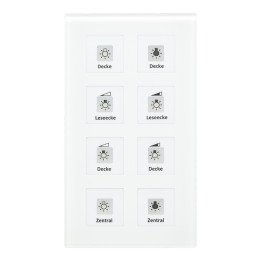 MDT BE-GTT8W.01 KNX-Glastaster Plus | 8-fach, Temperatursensor | glas 