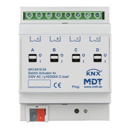 MDT AKI-0416.04 KNX-Schaltaktor Industrie | 4-fach | AVS Domotec
