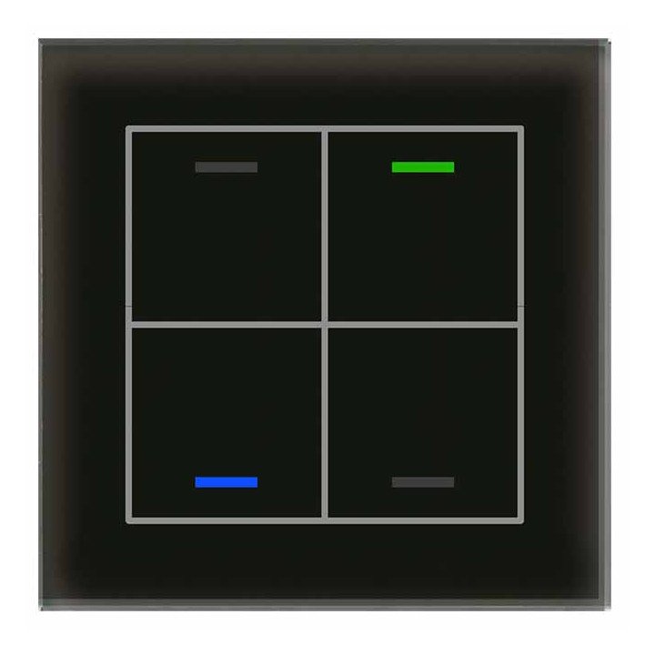 MDT BE-GTL40S.01S KNX-Glastaster II Light | 4-fach, neutral | glas sch