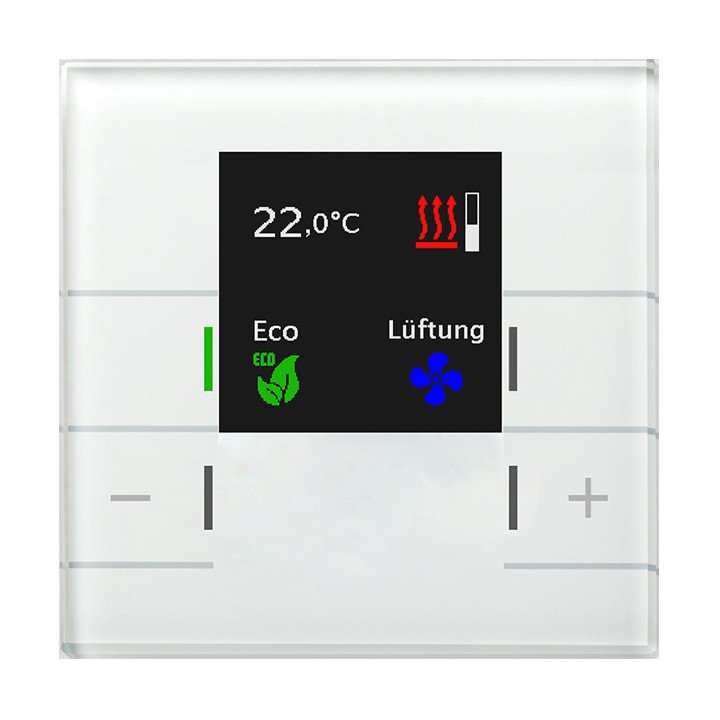 MDT SCN-RTRGW.02 KNX-Glasraumtemperaturregler Smart | 4-fach | reinwei