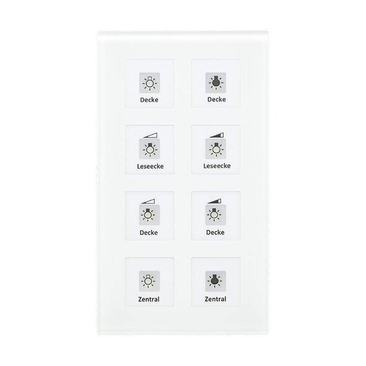 MDT BE-GT08W.01 KNX-Glastaster Plus | 8-fach | glas weiß | AVS Domotec