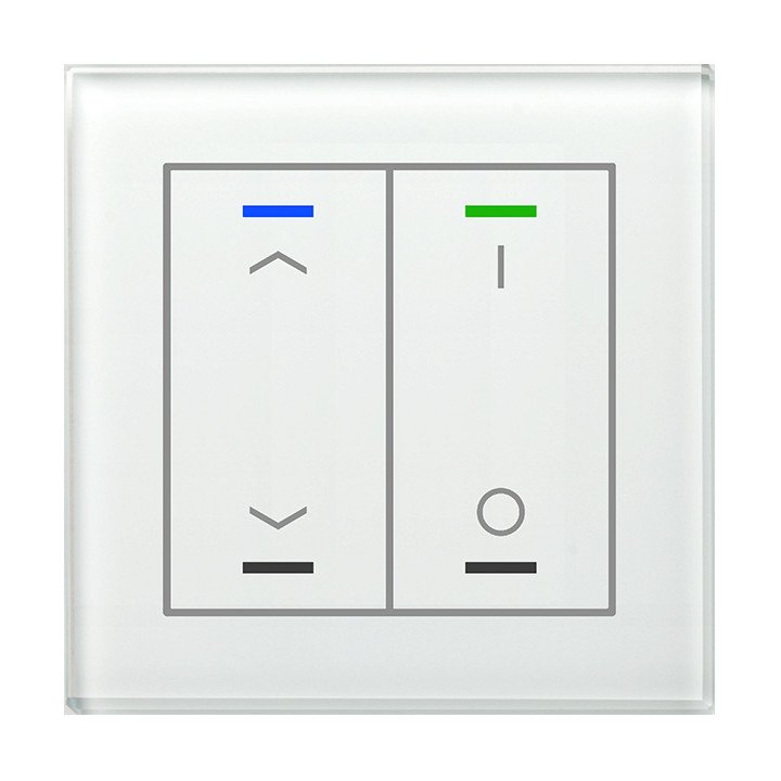 MDT BE-GTL2TW.C1 KNX-Glastaster II Light m. Temperatursensor | 2-fach,