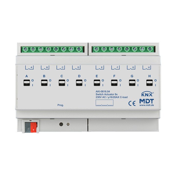 MDT AKI-0816.04 KNX-Schaltaktor Industrie | 8-fach | AVS Domotec