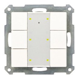 MDT RF-TA55A6.01 KNX-RF-Tastsensor | 6-fach | reinweiß glänzend | AVS 