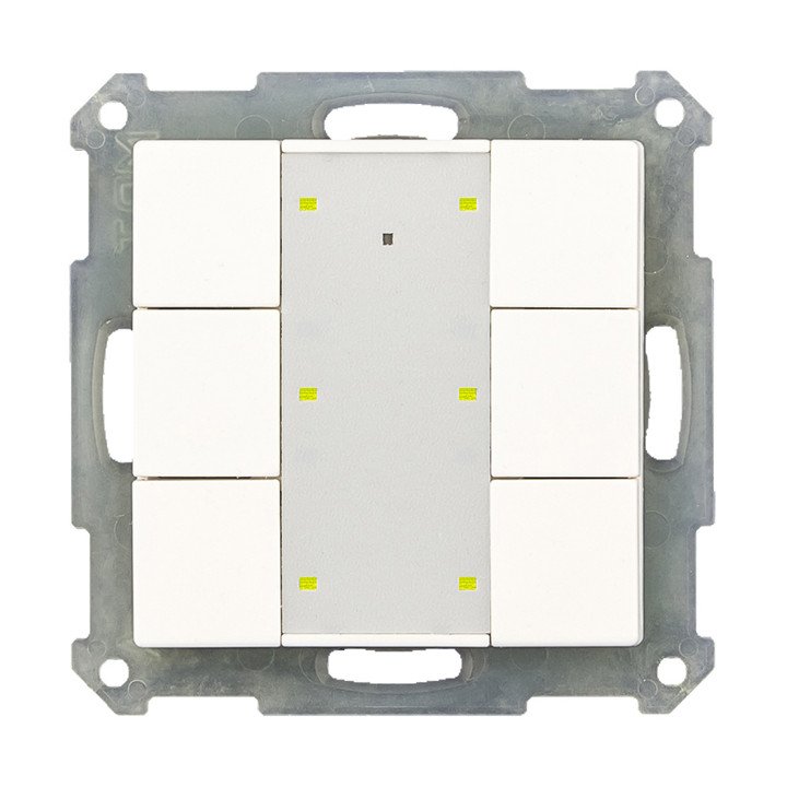MDT RF-TA55A6.01 KNX-RF-Tastsensor | 6-fach | reinweiß glänzend | AVS 