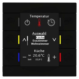 MDT BE-BZS8606.01 KNX-Bedienzentrale Smart 86 | schwarz matt | AVS Dom