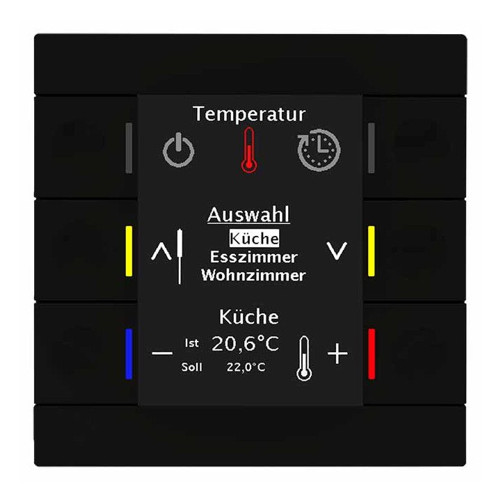 MDT BE-BZS8606.01 KNX-Bedienzentrale Smart 86 | schwarz matt | AVS Dom