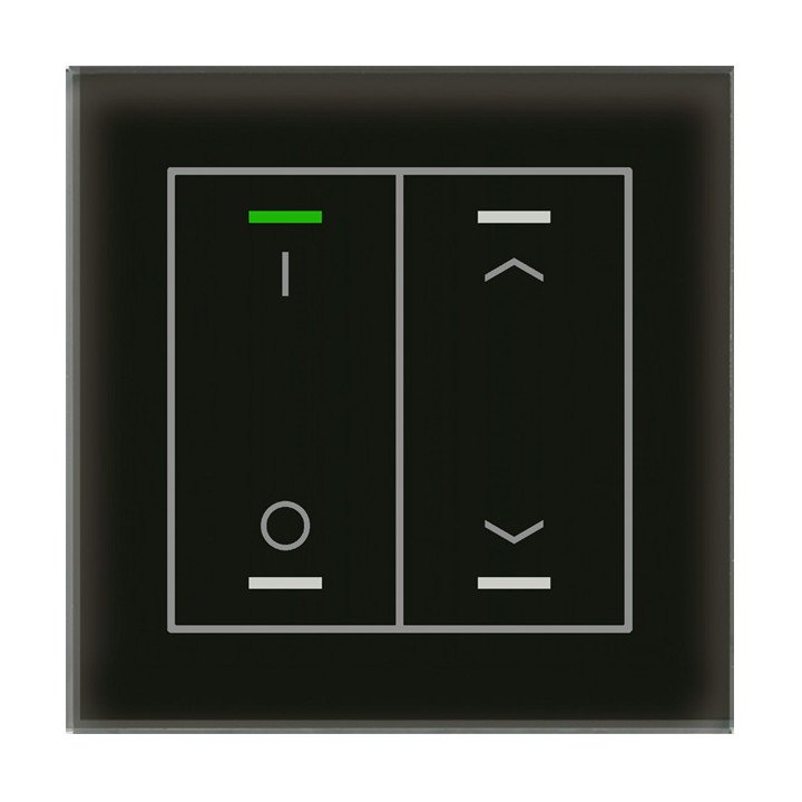 MDT BE-GTL2TS.D1S KNX-Glastaster II Light m. Temperaturs. | 2-fach, IO