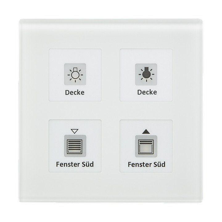 MDT RF-GTT4W.01 KNX-RF-Glastaster 4-fach | 4-fach | glas weiß | AVS Do