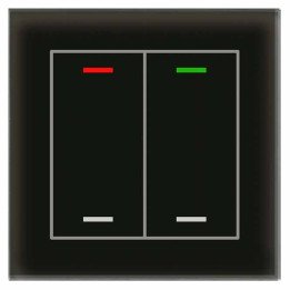 MDT BE-GTL20S.01S KNX-Glastaster II Light | 2-fach, neutral | glas sch