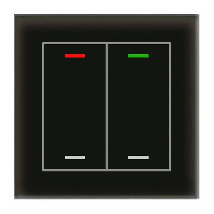 MDT BE-GTL20S.01S KNX-Glastaster II Light | 2-fach, neutral | glas sch