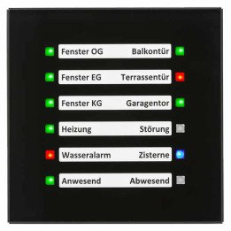 MDT SCN-GLED1S.01S Glas-LED-Anzeige | glas schwarz/schwarz | AVS Domot