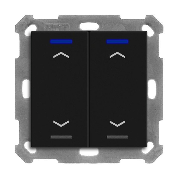 MDT BE-TAL550206.A1 KNX-Tastsensor Light 55 | 2-fach, Pfeile | schwarz