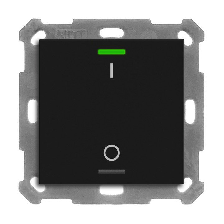 MDT BE-TAL550106.B1 KNX-Tastsensor Light 55 | 1-fach, IO | schwarz mat