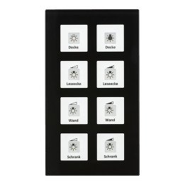 MDT BE-GTT8S.01 KNX-Glastaster Plus | 8-fach, Temperatursensor | glas 