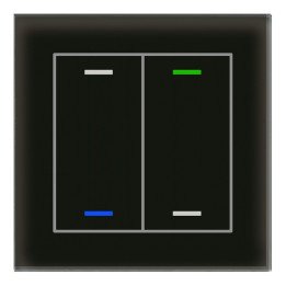 MDT BE-GTL2TS.01S KNX-Glastaster II Light m. Temperaturs. | 2-fach, ne