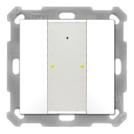 MDT BE-TA55T2.02 KNX-Tastsensor Plus m. Temp. UP v2 | 2-fach | reinwei