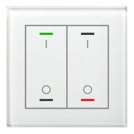 MDT BE-GTL2TW.B1 KNX-Glastaster II Light m. Temperatursensor | 2-fach,
