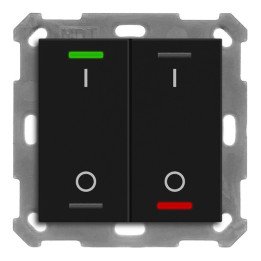 MDT BE-TAL55T206.B1 KNX-Tastsensor Light 55 m. Temperaturs. | 2-fach, 