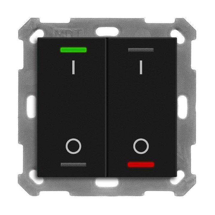 MDT BE-TAL55T206.B1 KNX-Tastsensor Light 55 m. Temperaturs. | 2-fach, 