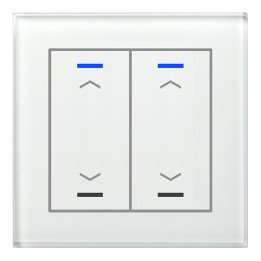 MDT BE-GTL20W.A1 KNX-Glastaster II Light | 2-fach, Pfeile | glas weiß 