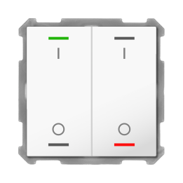 MDT BE-TAL6302.B1 KNX-Tastsensor Light 63 | 2-fach, I/O-Symbol | AVS D
