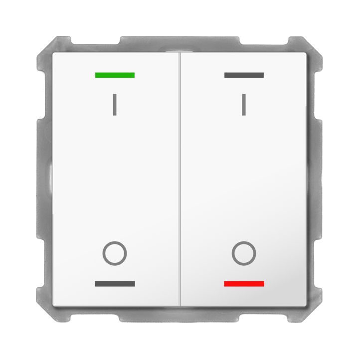 MDT BE-TAL6302.B1 KNX-Tastsensor Light 63 | 2-fach, I/O-Symbol | AVS D
